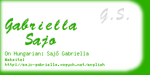 gabriella sajo business card