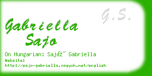 gabriella sajo business card